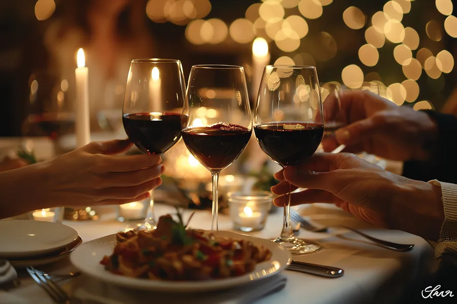 banquetes-y-cata-de-vinos-brindis-con-vino-tinto-en-cena-elegante-con-velas